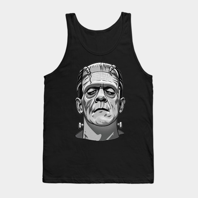 Frankenstein coloring book Tank Top by aknuckle